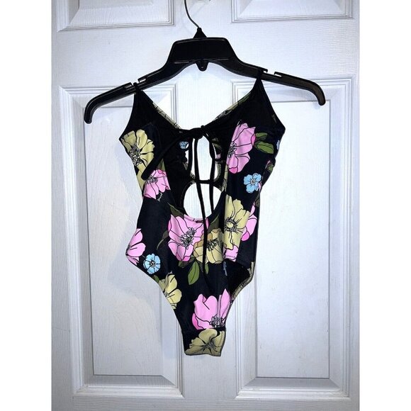 Victoria's Secret PINK Triangle Cut Floral One-Piece Swimsuit Sz S - Picture 6 of 16